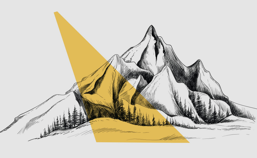 The light on a mountain